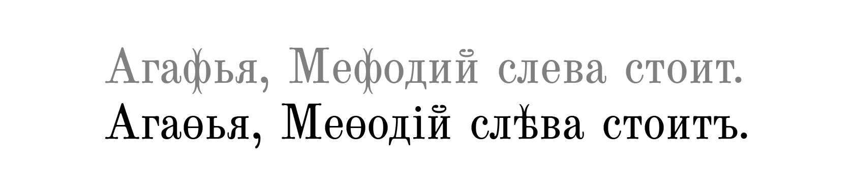 Сравнение современной и дореволюционной орфографии