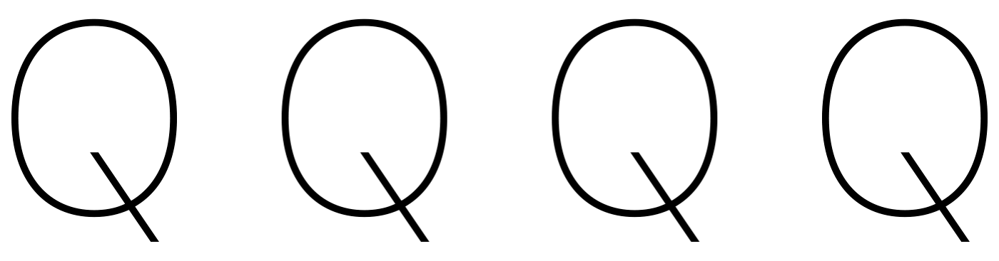 Упрощение дизайна буквы &laquo;Q&raquo;