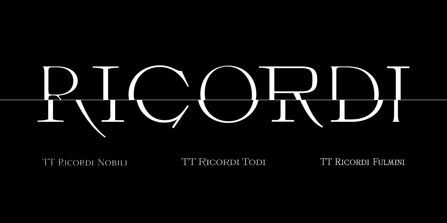 Семейство шрифтов Ricordi