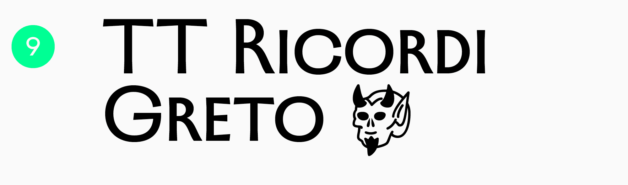 интересные шрифты для заголовков TT&nbsp;Ricordi Greto