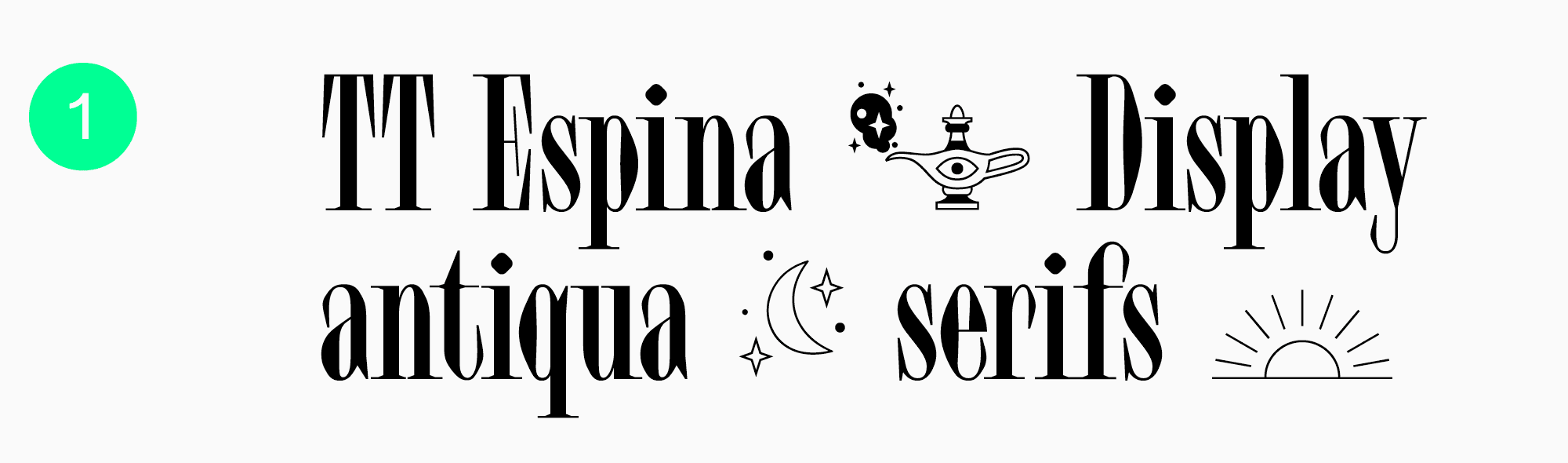 красивый шрифт для заголовка TT&nbsp;Espina 