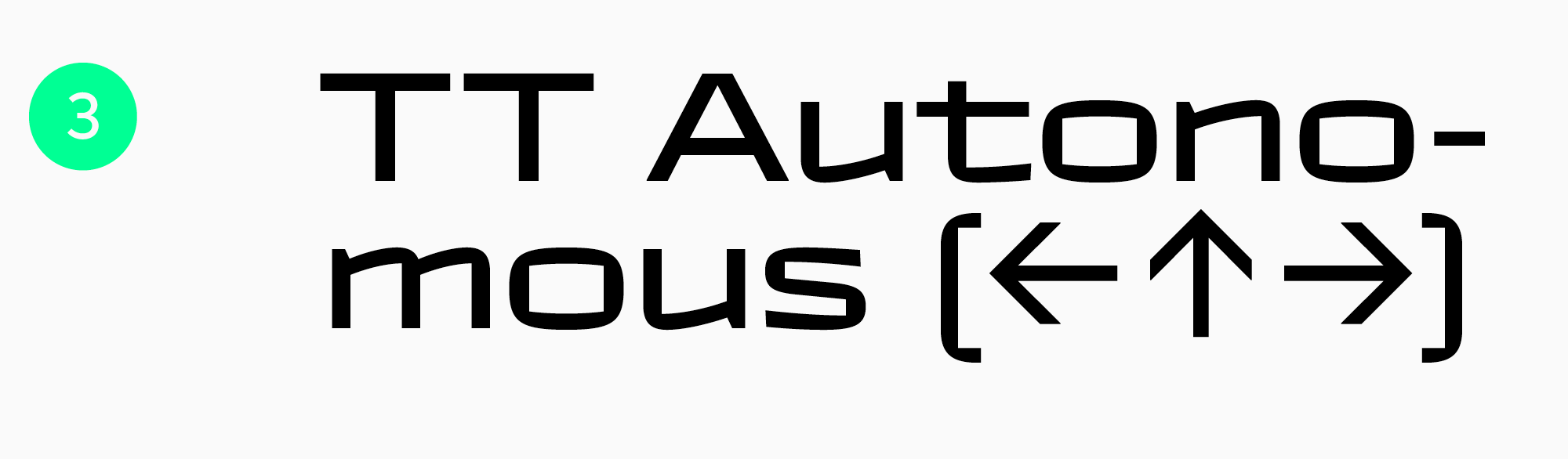 крутой шрифт для видеоигр TT Autonomous