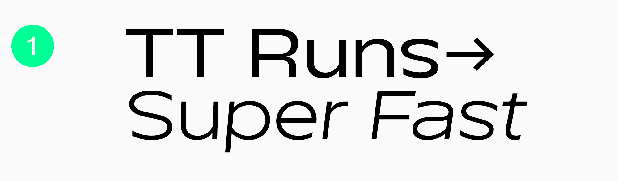 шрифт для спортивных компьютерных игр TT Runs