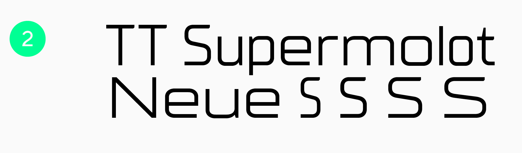 шрифт для спортивных компьютерных игр TT Supermolot Neue