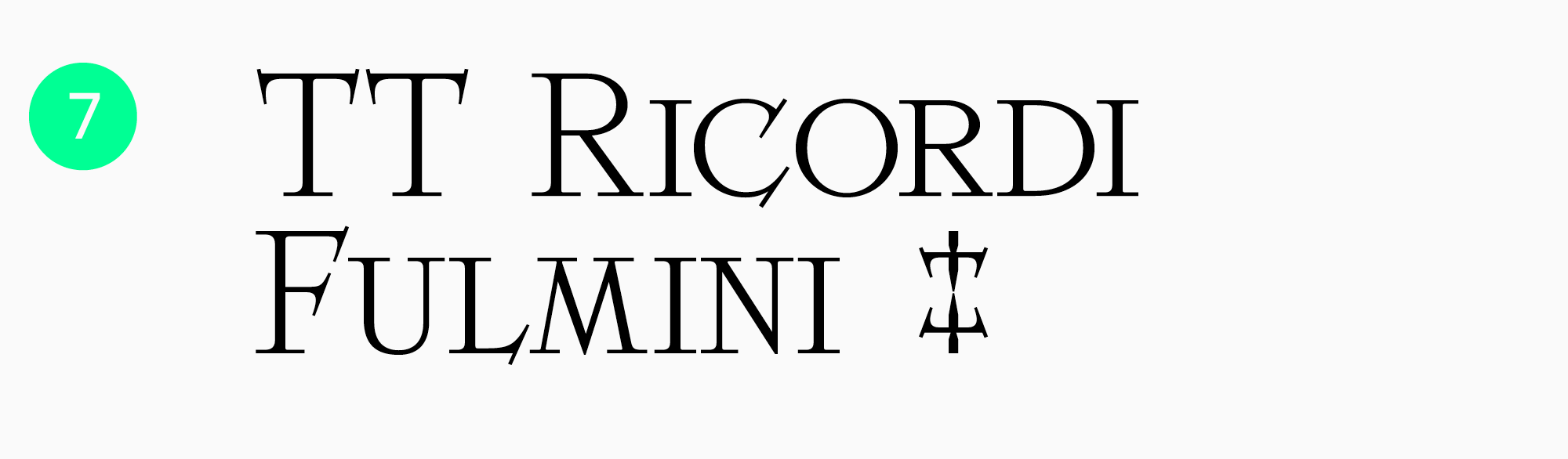 TT Ricordi Fulmini постерные шрифты