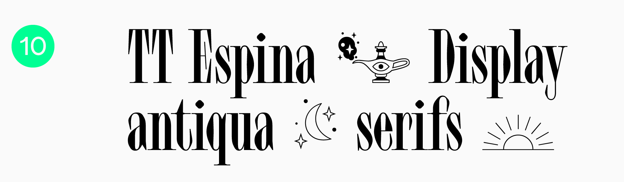 TT Espina красивые шрифты для оформления плаката