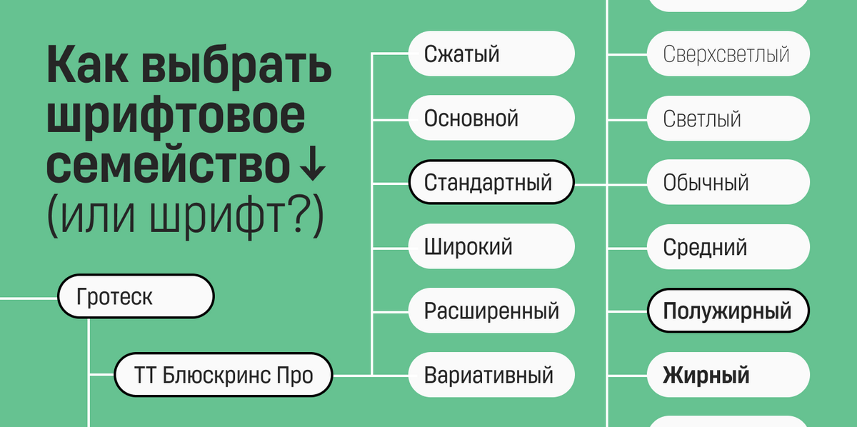 Что такое семейство шрифтов: определение, виды и примеры