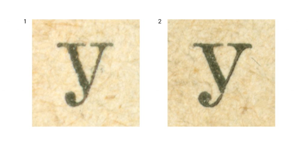 Разница в рисунке буквы «у» в 8 и 10 кегле