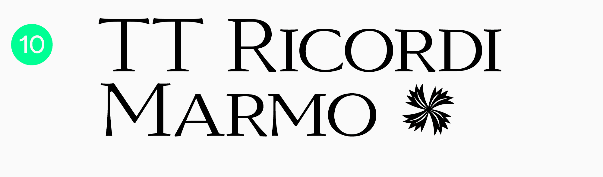 заголовочный шрифт TT Ricordi Marmo
