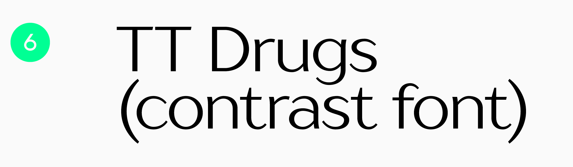 лучший шрифт для упаковки -TT Drugs