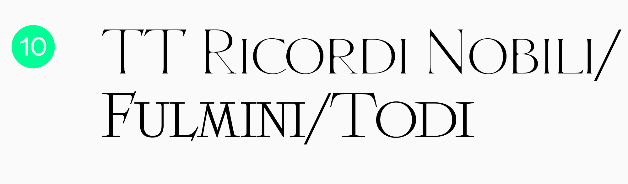 лучший шрифт для упаковки -TT Ricordi