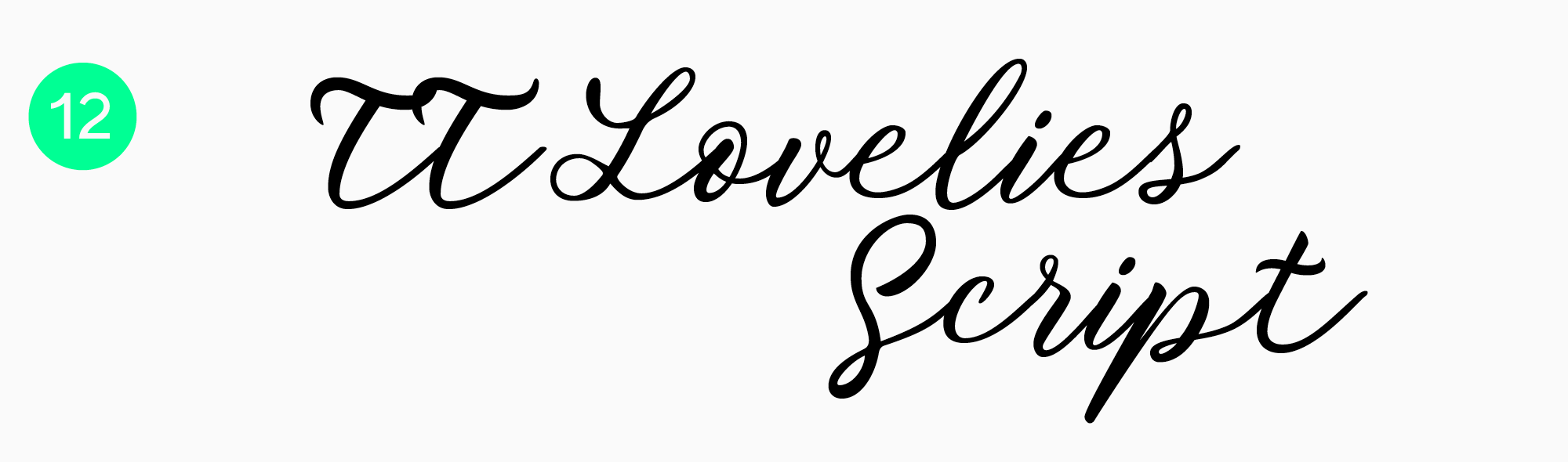 Best script fonts for logos TT Lovelies Script