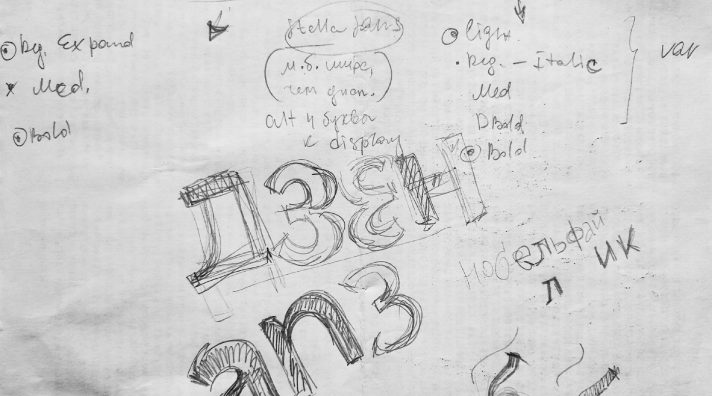 Мерцание и «стеллацентричность»: как мы разрабатывали шрифт для Дзена